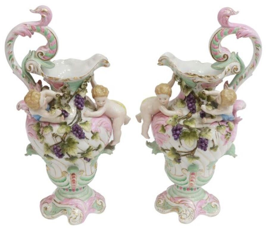 (2) MEISSEN STYLE PARCEL GILT