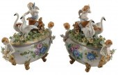 (2) MEISSEN STYLE PORCELAIN CO
