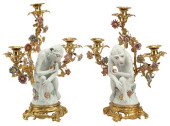 (2) MEISSEN STYLE PORCELAIN MO