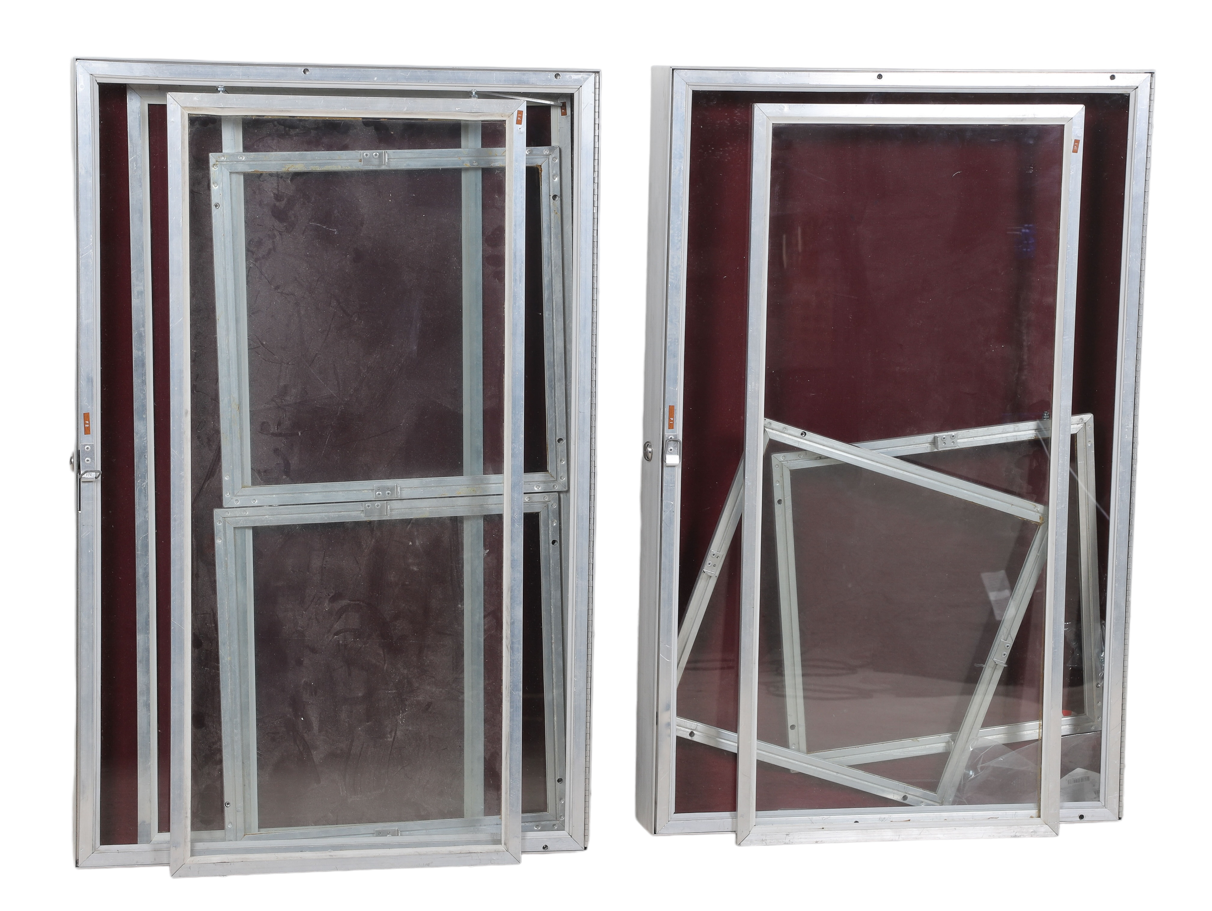 (2) Metal and glass tabletop