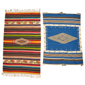 (2) MEXICAN SALTILLO BLANKETS<