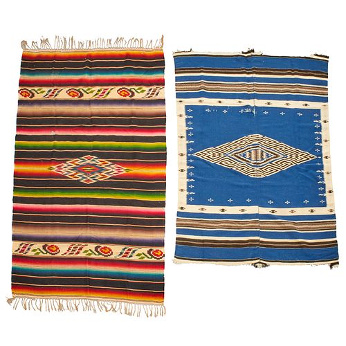 (2) MEXICAN SALTILLO BLANKETSc.