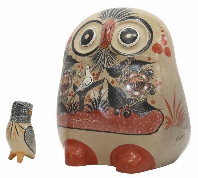 (2) MEXICAN TONALA FOLK ART POTTERY