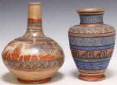 (2) MEXICAN TONALA POTTERY VAS