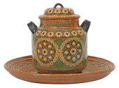 (2) MEXICO FOLK ART REDWARE PO