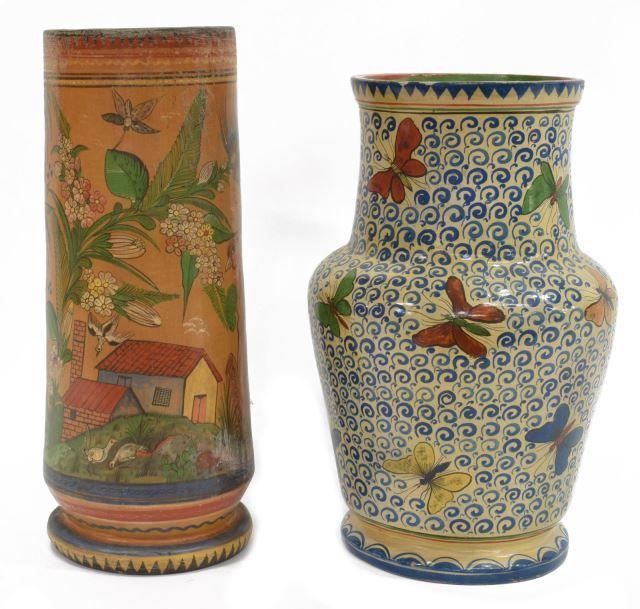 (2) MEXICO POLYCHROME PAINTED