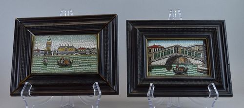 2 MICROMOSAIC VENETIAN CANAL
