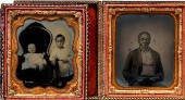 2 MID-19TH C 1/6 PLATE AMBROTY