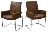 2) MID-CENTURY BAUGHMAN EMBOSS