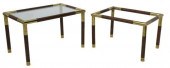 (2) MID-CENTURY MODERN GLASS-T