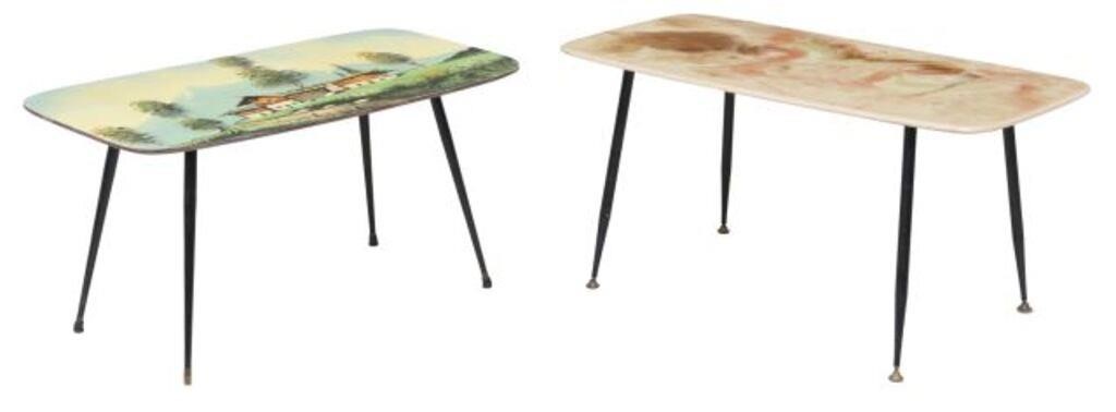 (2) MID-CENTURY MODERN PRINTED