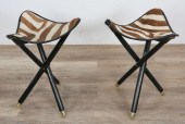 2 MID CENTURY MODERN ZEBRA HID