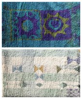(2) Mid Century Rya Rugs as Wa