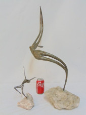 2 MID CENTURY SCULPTURES, ONE