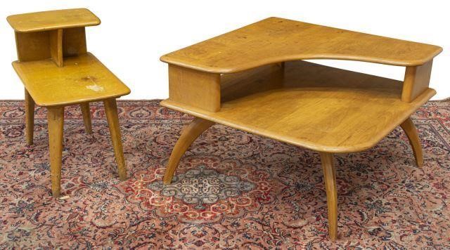 (2) MID-CENTURY SIDE TABLES, (1)