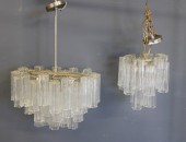 2 MIDCENTURY CAMER CHANDELIERS