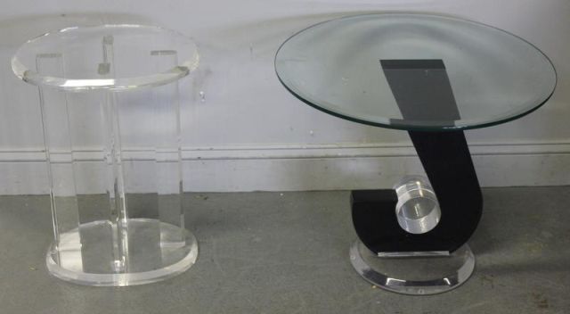 2 Midcentury Lucite End Tables.1