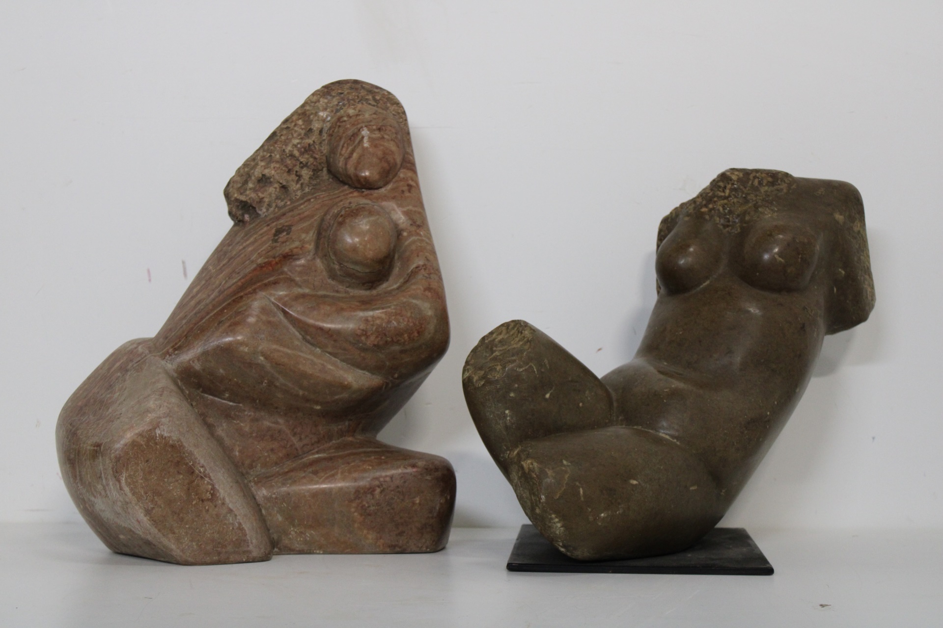 2 MIDCENTURY MARBLE / STONE