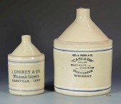 2 MIDDLE TN STONEWARE ADVERTIS