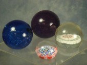 2 millifiori paperweights, ame