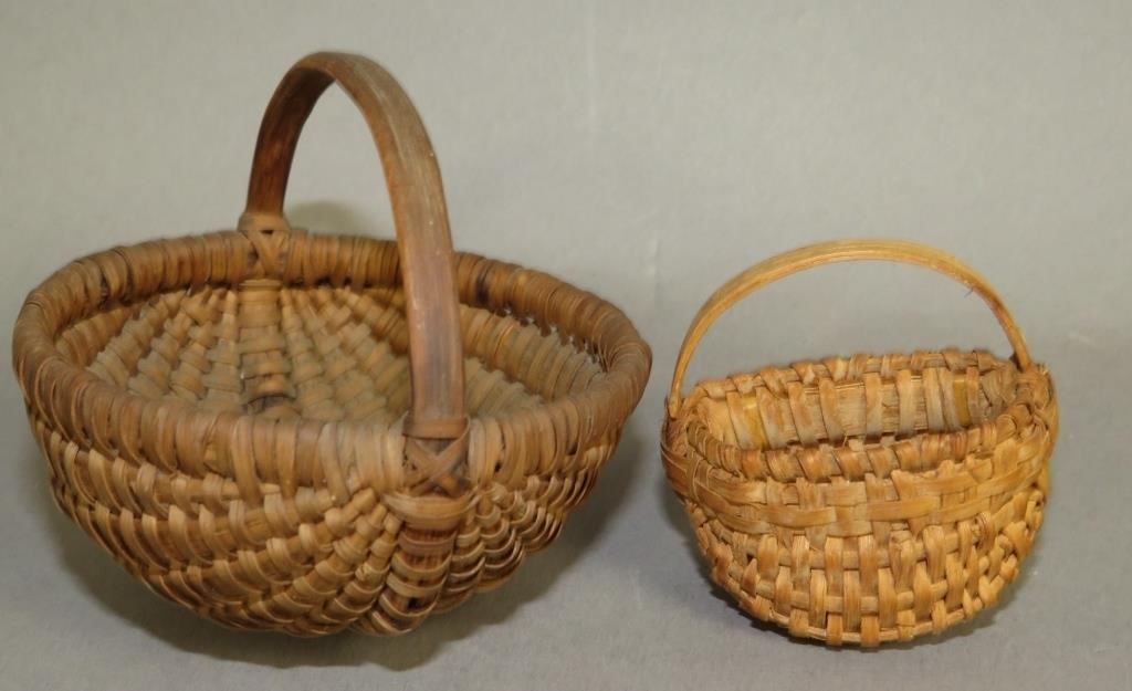 2 MINIATURE BASKETSca. 19th