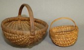 2 MINIATURE BASKETSca. 19th ce