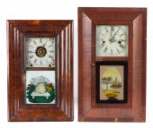 (2) MINIATURE OGEE CLOCKS Both