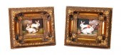 2 MINIATURE OIL PAINTINGS WITH