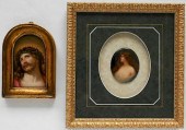2 MINIATURE PAINTINGS ON PORCE