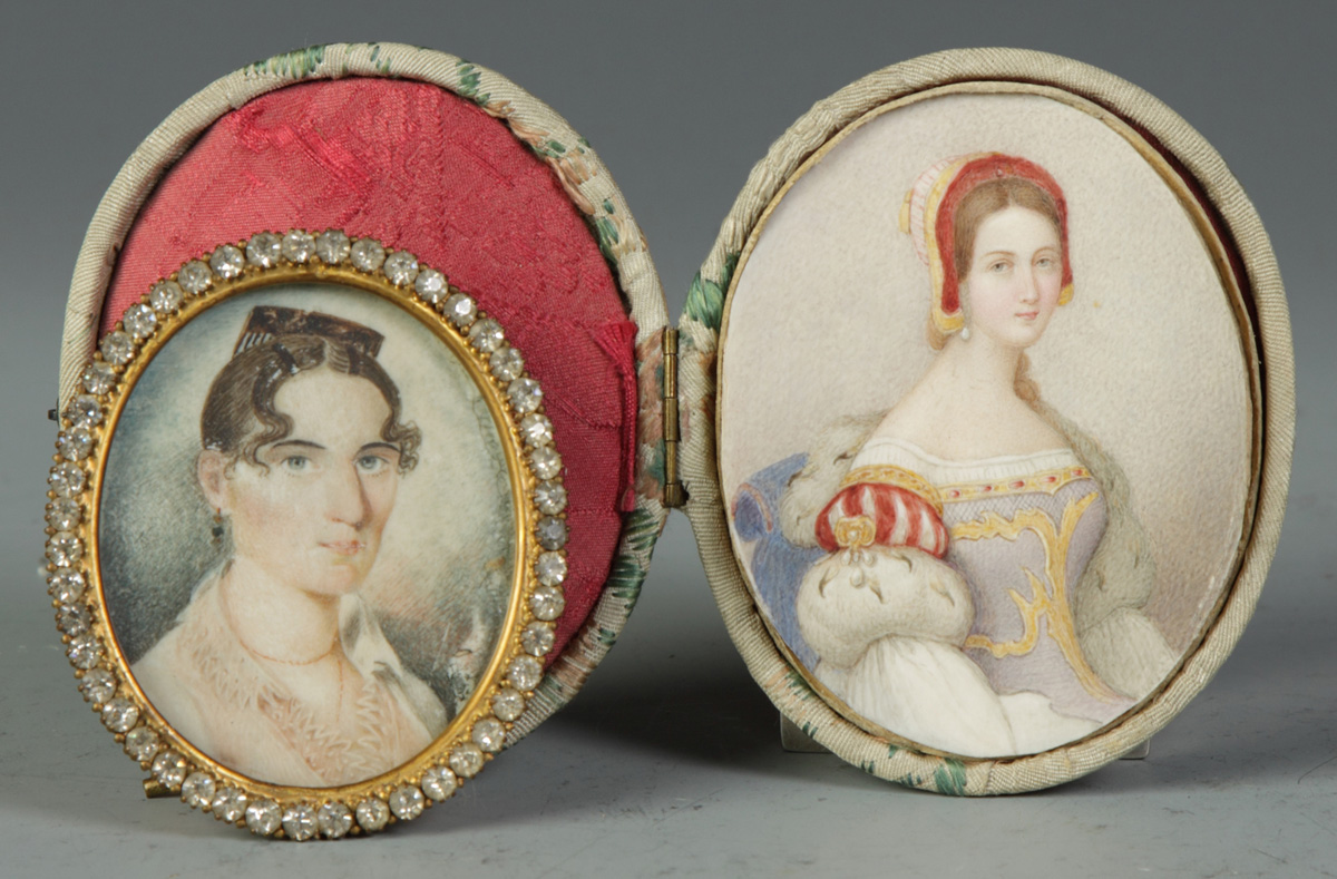 2 Miniature's on Ivory portraits of