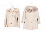 (2) Mink collar 1960's coats t