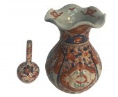 2 MISC. IMARI PORCELAIN VASES