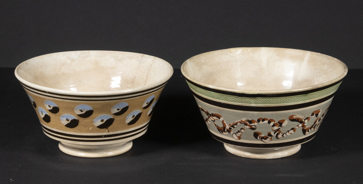(2) MOCHAWARE BOWLS Lot of (2) 19th