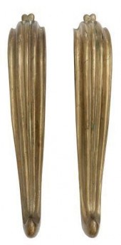 (2) MODERN ARCHITECTURAL BRONZ