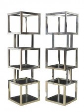 (2) MODERN CUBIST DESIGN CHORM