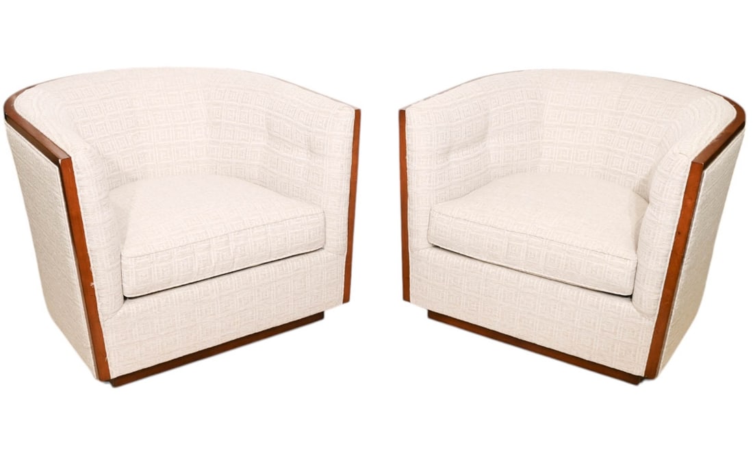 2 MODERN CUSTOM UPHOLSTERED