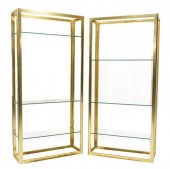 (2) MODERN DESIGN GILT METAL O