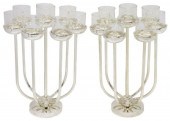 (2) MODERN FINK SILVERPLATE TE