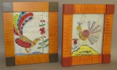 2 MODERN FOLK ART WATERCOLOR B