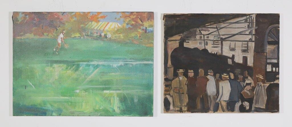 2 MODERN OILS ON CANVAS2 modern