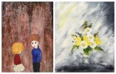 (2) Modern paintings, still li