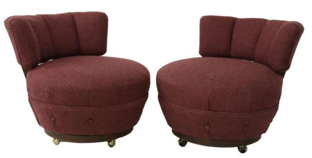 (2) MODERN UPHOLSTERED SLIPPER
