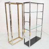 (2) MODERNIST CHROME ETAGERES,