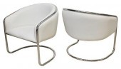 (2) MODERNIST CHROMED STEEL CA