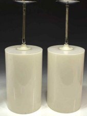 (2) MODERNIST HABITAT WHITE AC