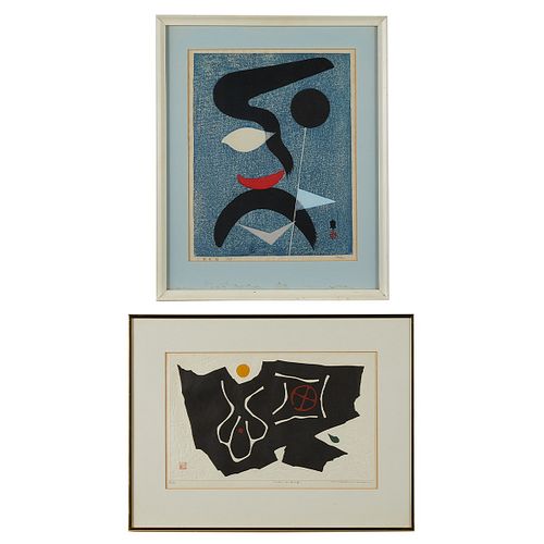 2 MODERNIST JAPANESE WOODBLOCK