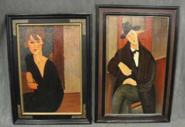 2 Modigliani Framed Reproductions