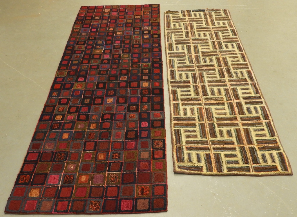 2 MOLLY NYE TOBY GEOMETRIC FOLK ART