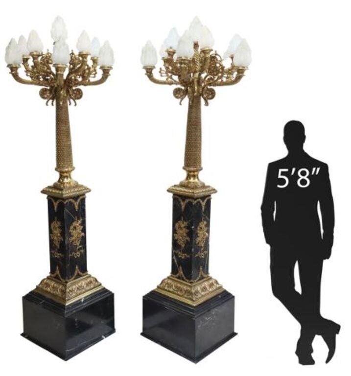 2) MONUMENTAL BRONZE & MARBLE