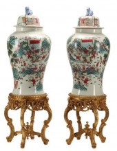 (2) MONUMENTAL CHINESE PORCELA